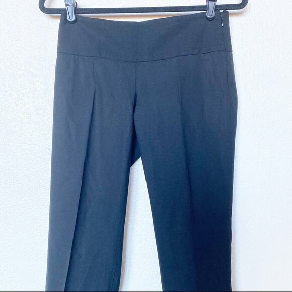 Theory Cropped Slim Leg Black Tuxedo Waist Trouser Pant Size 2 - Picture 4 of 9